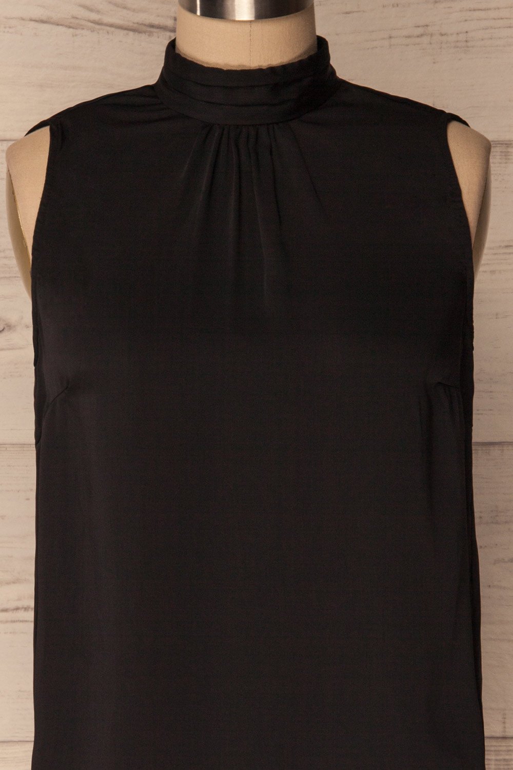 Pajara Black Sleeveless Silky Top with Bow | La Petite Garçonne 6