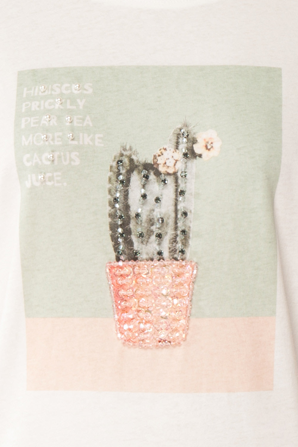 Parielle White T-Shirt w/ Center Print | Boutique 1861 image