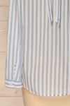 Paros Topaz Light Blue & White Striped Blouse | La Petite Garçonne