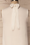 Pajara White Sleeveless Silky Top with Bow | La Petite Garçonne 2