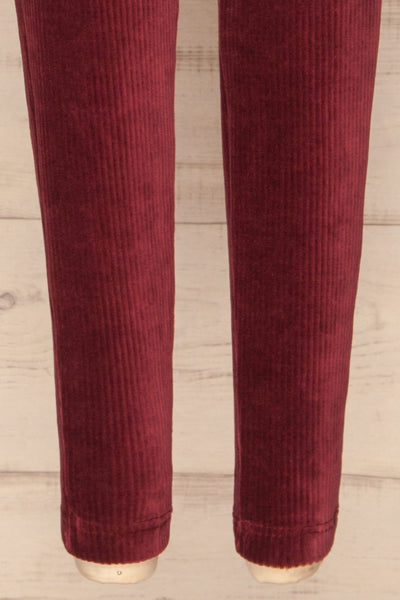 Pasio Cherry Red Corduroy Pants | La Petite Garçonne bottom close-up