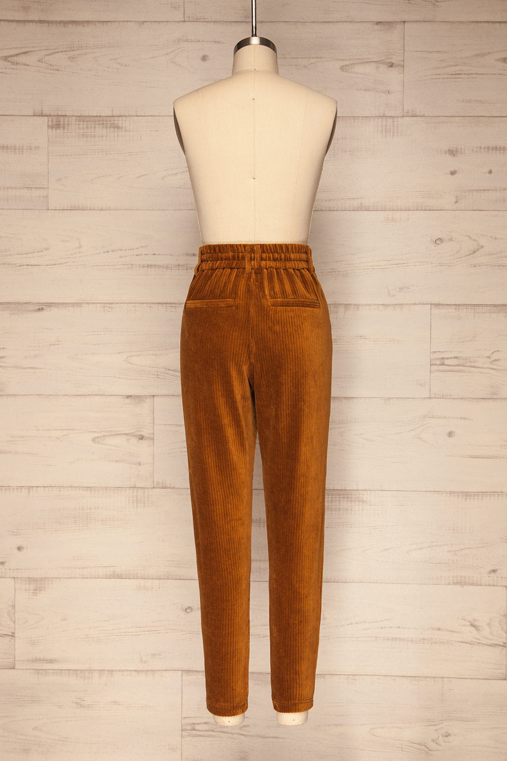 Pasio Chestnut Brown Corduroy Pants | La Petite Garçonne back view 