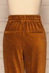 Pasio Chestnut Brown Corduroy Pants | La Petite Garçonne back close-up