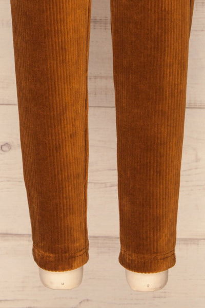 Pasio Chestnut Brown Corduroy Pants | La Petite Garçonne bottom close-up