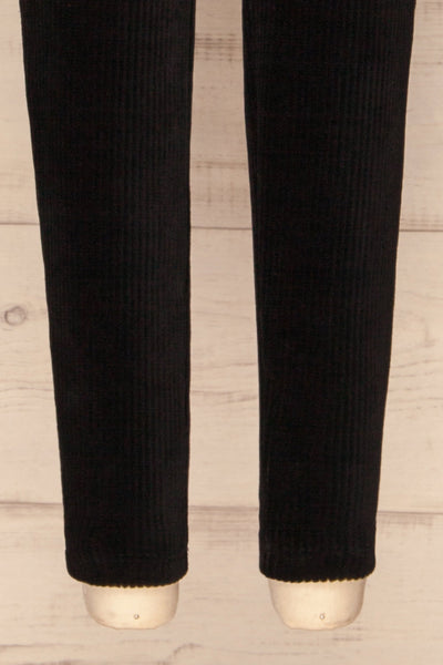 Pasio Licorice Black Corduroy Pants | La Petite Garçonne bottom close-up