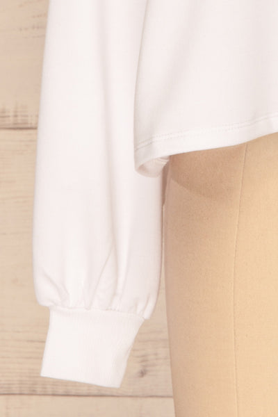 Pasklek White Long Sleeve Crop Top | La petite garçonne sleeve