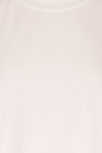Pasklek White Long Sleeve Crop Top | La petite garçonne fabric