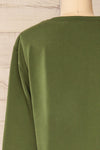 Pato Green Long Sleeve Crop Top | La petite garçonne back close-up
