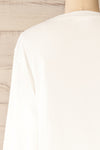 Pato White Long Sleeve Crop Top | La petite garçonne back close-up