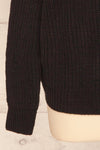 Patras Black V-Neck Knitted Sweater | La petite garçonne bottom