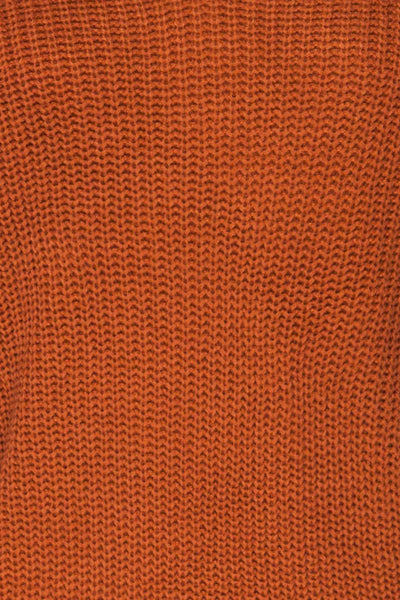 Patras Clay V-Neck Knitted Sweater | La petite garçonne fabric
