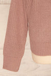 Patras Mauve V-Neck Knitted Sweater | La petite garçonne sleeve