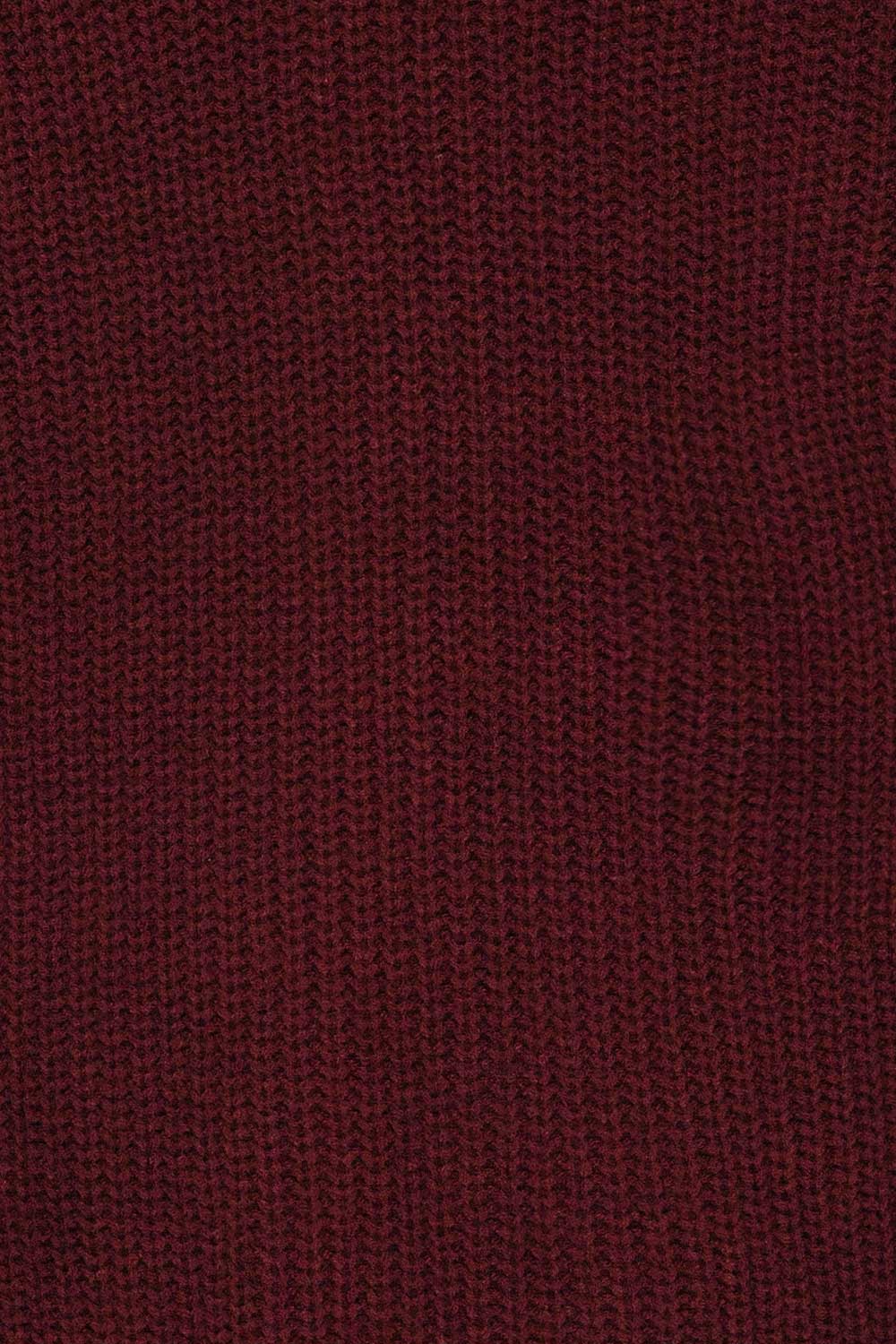 Patras Wine V-Neck Knitted Sweater | La petite garçonne fabric