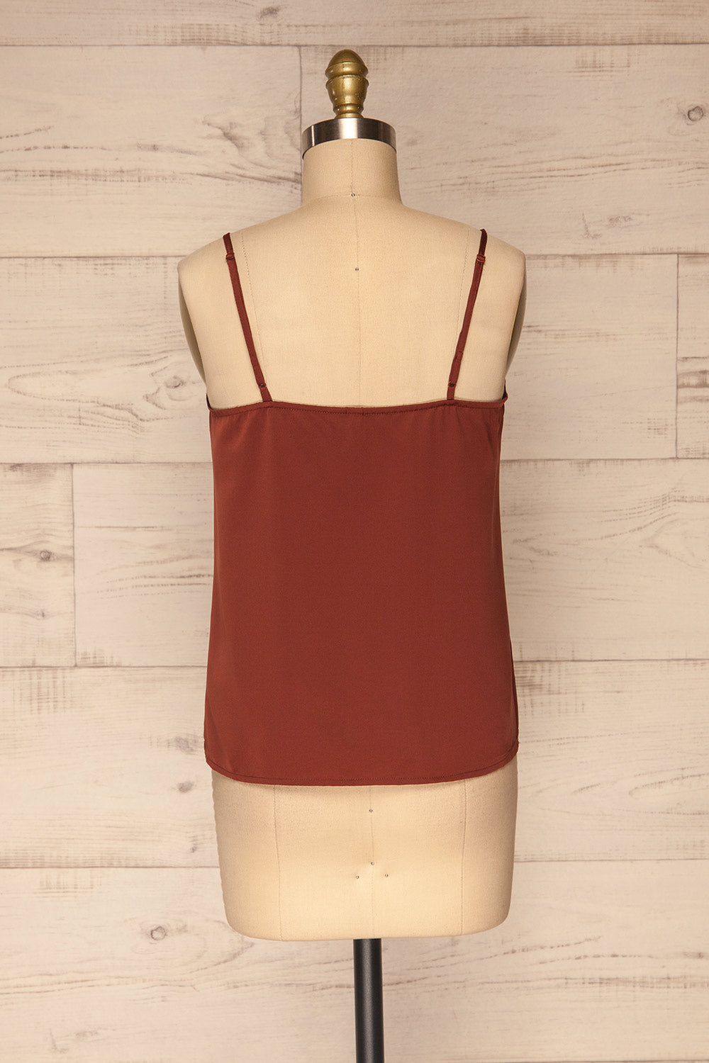 Paularo Chestnut Tank Top w/ Bow | La petite garçonne back view 