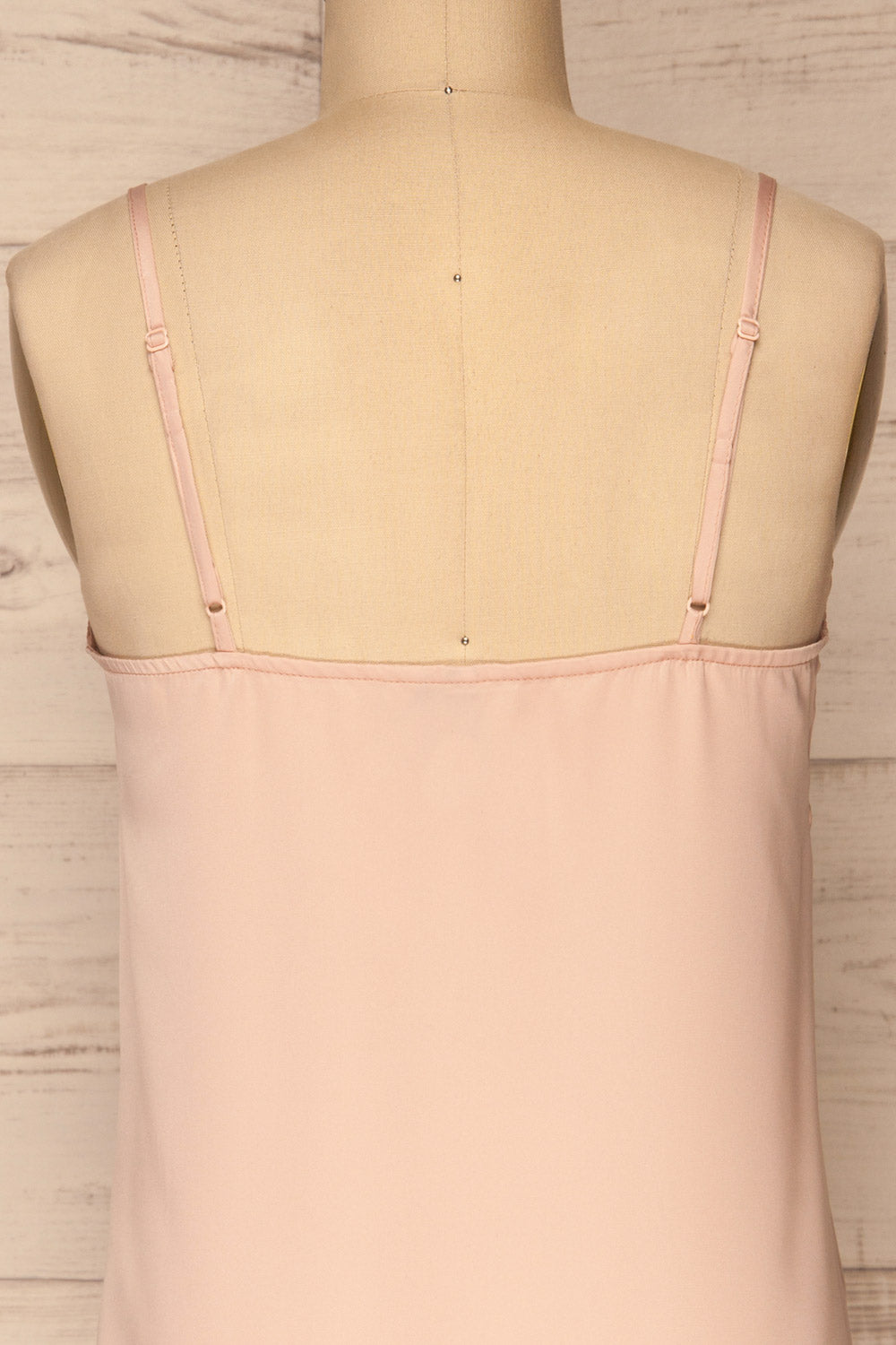 Paularo Lychee Pink Tank Top w/ Bow | La petite garçonne back close-up