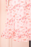 Payton Pink Patterned Short Chiffon Dress | Boutique 1861 bottom