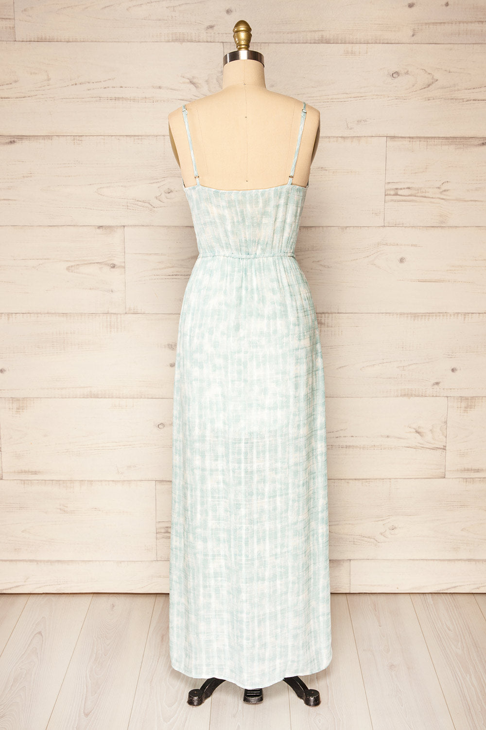 Pecs Blue Tie Dye Maxi Dress With Slit | La petite garçonne back view 