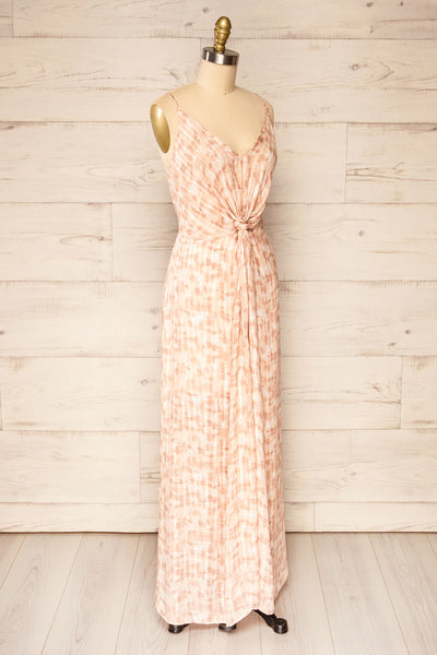 Pecs Peach | Tie-Dye Knotted Maxi Dress w/ Slit