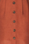 Penza Rust Orange Short Sleeve Dress | La petite garçonne fabric