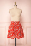 Pergamino Red Floral A-Line Skirt | Boutique 1861