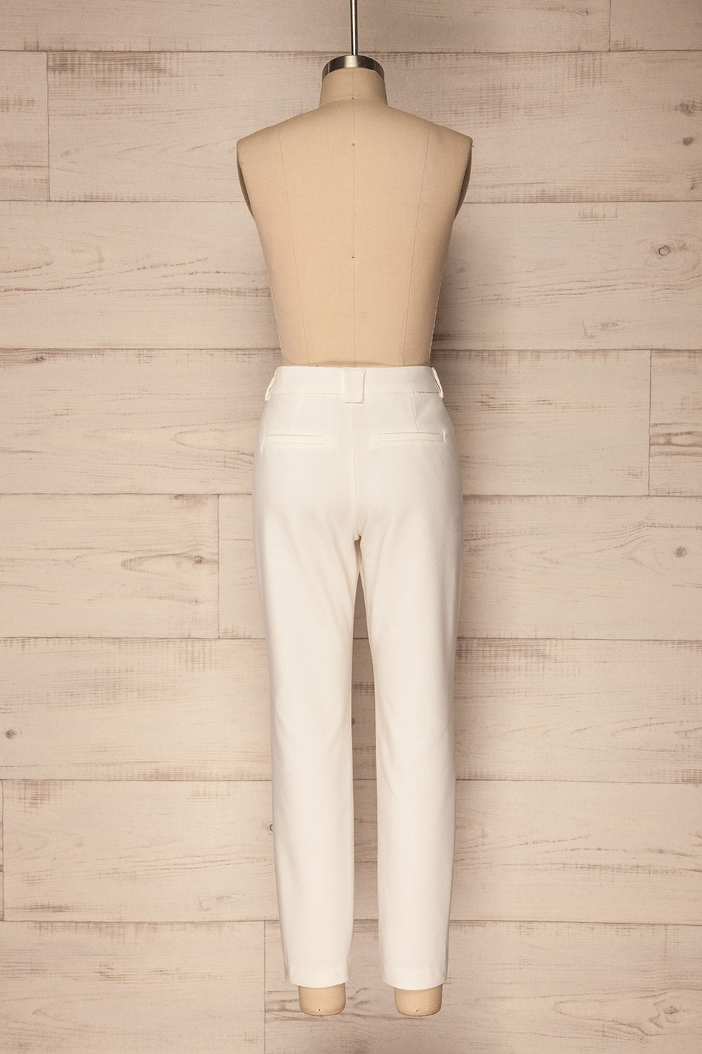 Persiceto White Fitted Dress Pants | La Petite Garçonne