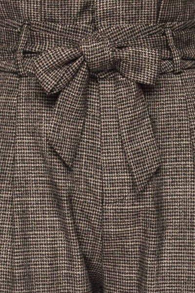 Perugia Grey High-Waisted Tailored Pants | La petite garçonne fabric