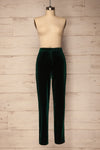 Petigny Green Velvet High Waisted Straight Pants | La Petite Garçonne
