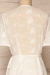 Petroupolis White Floral Embroidered Wrap Dress | La Petite Garçonne
