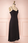 Petruso Black Sleeveless A-Line Cocktail Dress   | SIDE VIEW | Boutique 1861
