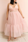 Philana Dusty Pink A-Line Tulle Skirt | Boutique 1861 on model