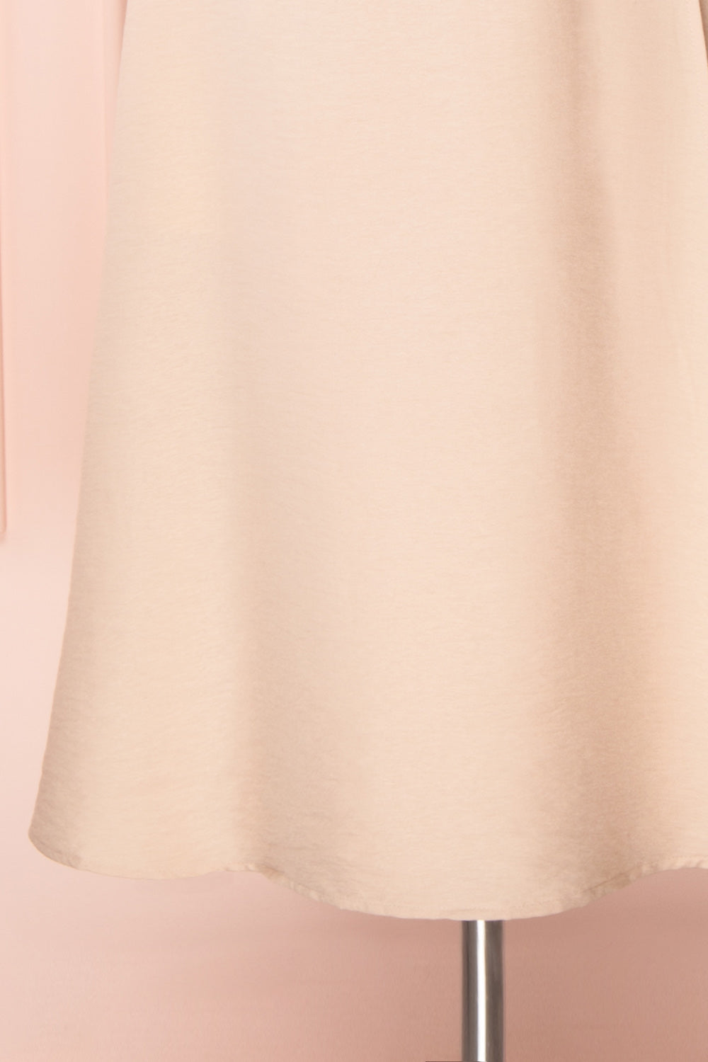 Piastow Sand Beige Short Sleeve Midi Dress | Boutique 1861 bottom 