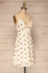 Piechowice White Pineapple Short Dress | La petite garçonne side view