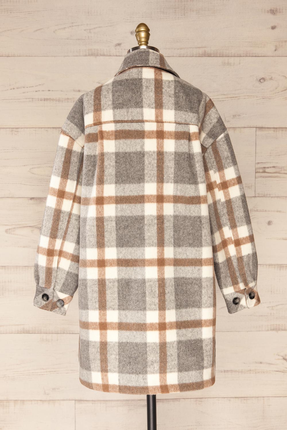 Pietrapaolo Grey Plaid Wool Shirt Jacket La petite garconne