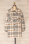 Pietrapaolo Grey Plaid Wool Shirt Jacket | La petite garçonne