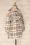 Pietrapaolo Grey Plaid Wool Shirt Jacket | La petite garçonne side view