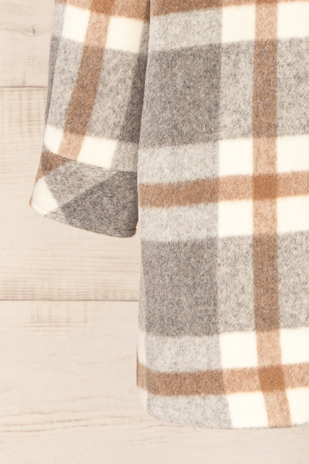 Pietrapaolo Grey Plaid Wool Shirt Jacket | La petite garçonne bottom