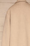 Pinczow Long Beige Wool Coat | La petite garçonne back close-up
