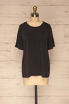 Pinhel Black Basic Loose T-Shirt | La petite garçonne front view