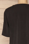 Pinhel Black Basic Loose T-Shirt | La petite garçonne back close-up