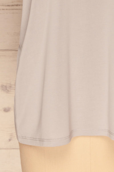 Pinhel Light Grey Basic Loose T-Shirt | La petite garçonne bottom