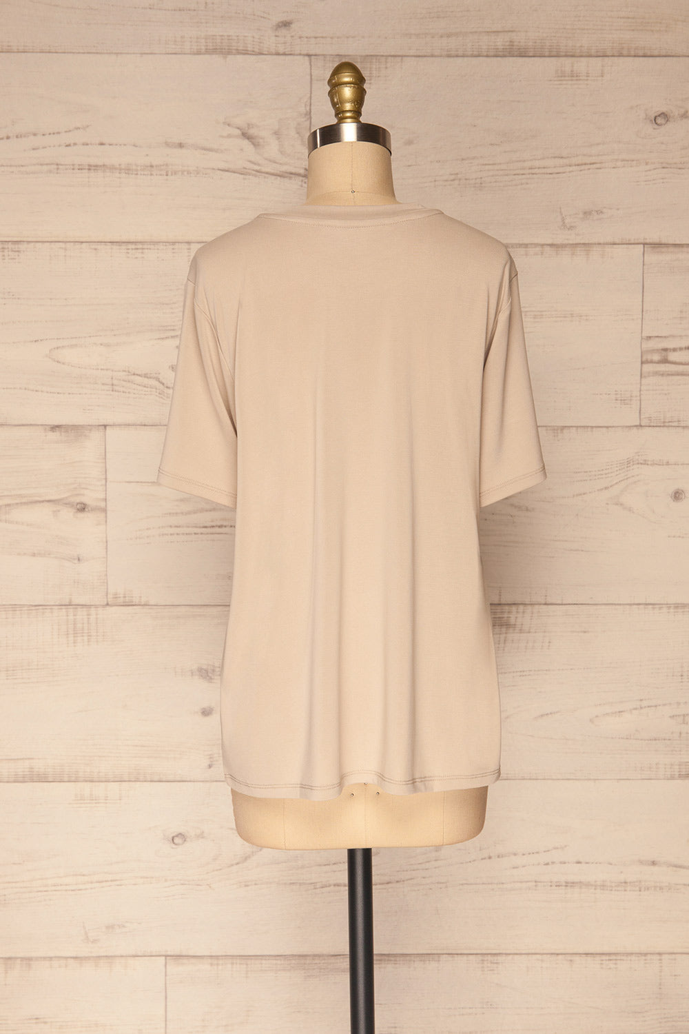 Pinhel Taupe Basic Loose T-Shirt | La petite garçonne back view 