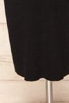 Pirot Black Long Sleeve Wrap Midi Dress | La petite garçonne bottom