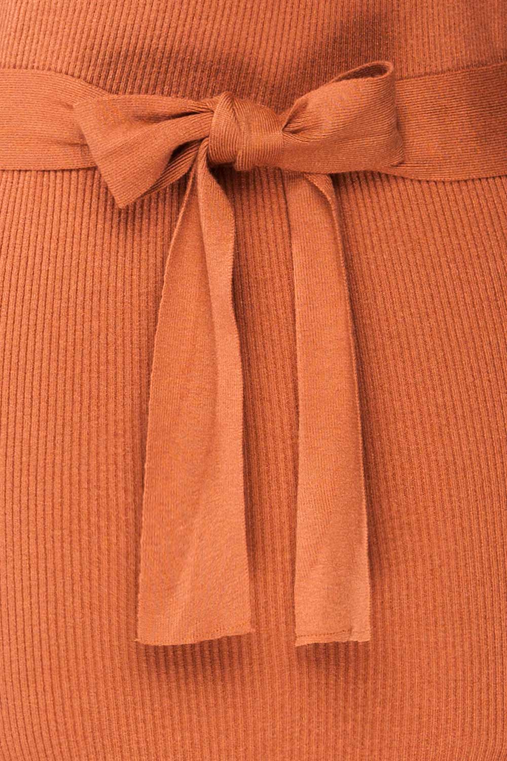 Pirot Pink Long Sleeve Wrap Midi Dress | La petite garçonne fabric 