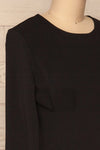 Plockton Black Long Sleeved Cocktail Dress | La Petite Garçonne side close up
