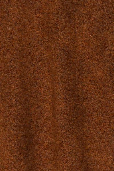 Pniewy Brown Long Knit Cardigan | La petite garçonne fabric