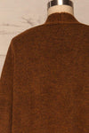 Pniewy Brown Long Knit Cardigan | La petite garçonne back close up