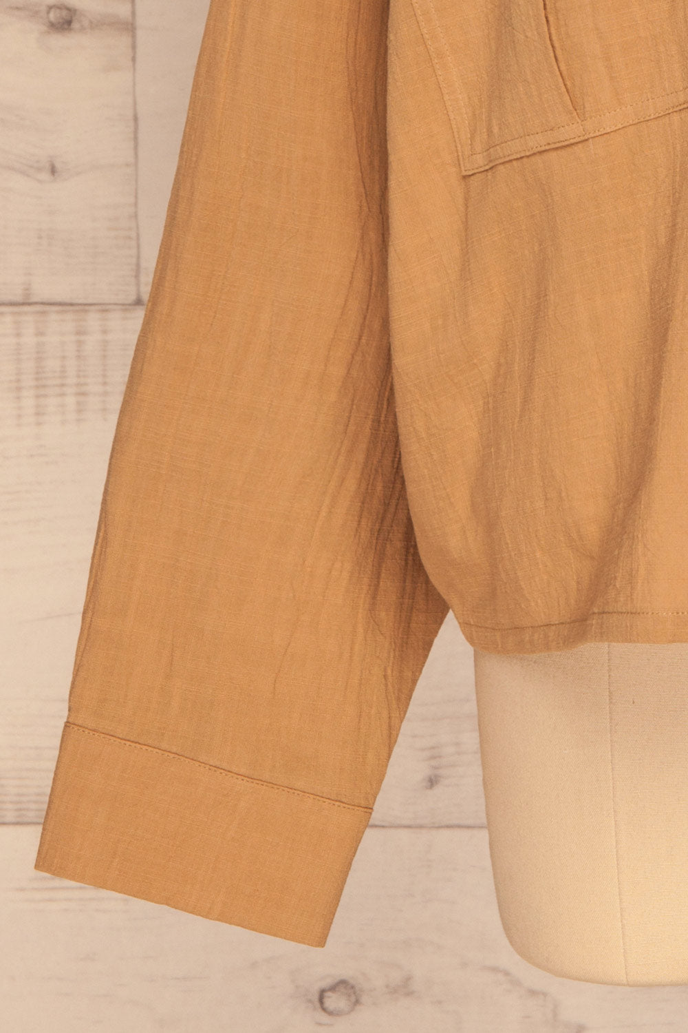 Podkowa Beige Long Sleeve Crop Shirt | La petite garçonne  bottom 