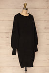 Poorto Black Short Knitted Dress | La petite garçonne side view