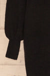 Poorto Black Short Knitted Dress | La petite garçonne sleeve