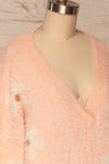 Popoli Pink Floral Fuzzy Sweater | La petite garçonne side view